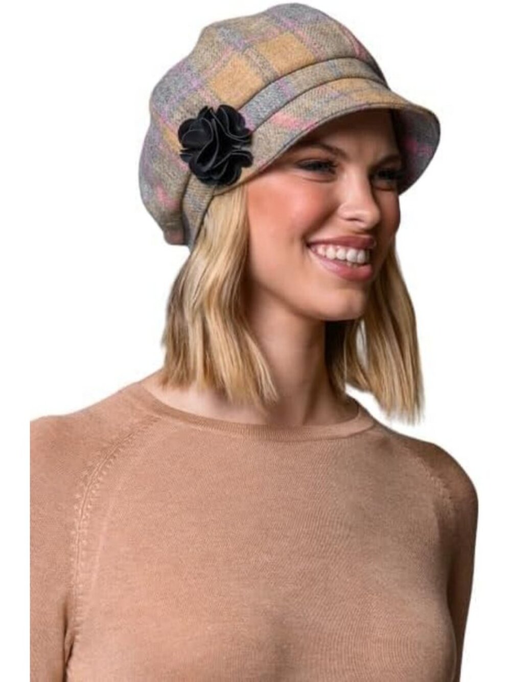 Stylish Women's 8-Panel Wool Newsboy Hat - Classic Irish Cap for All Seasons